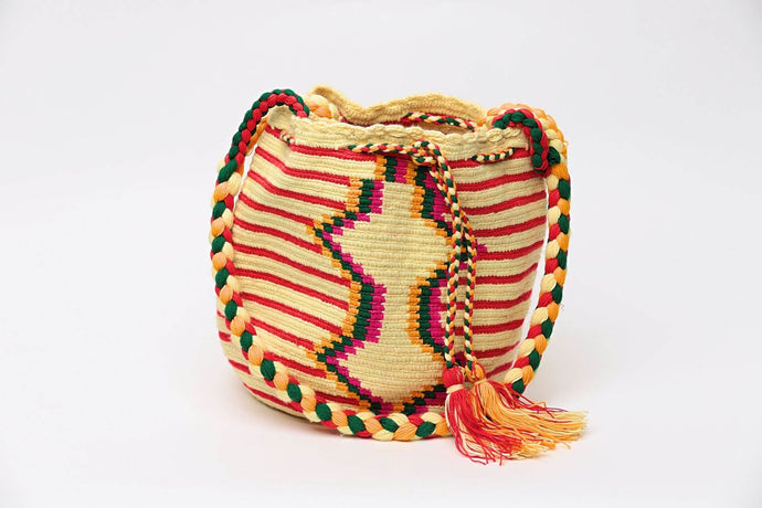 Mochila Sandy Multicolor Cotton Blend Hobo Bag Front