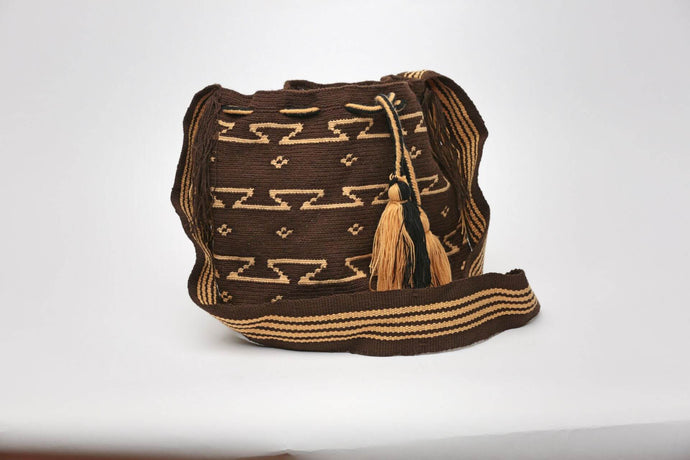 Mochila Terra Brown Sand Cotton Blend Hobo Bag Front