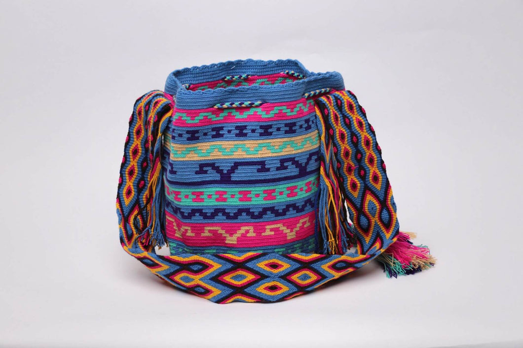 Mochila Trueblue Multicolor Cotton Blend Hobo Bag Front